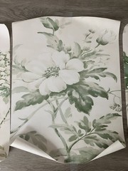 Set of 3 Green Floral Unframed Canvas Prints – ready for framing!!