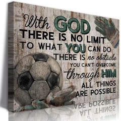DCMVJHZV Soccer Sports Canvas Wall Art Soccer Inspirational Print Wall Decor …