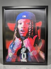 King Von 3D Hologram Framed Wall Art Chicago Rapper 2 Pictures in 1