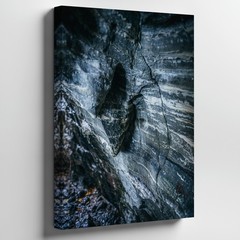 Close-up View Of A Rugged Cave Wall, Showcasing Intricate Textures And Wall Art