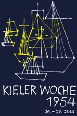 Sailing Week Kiel Germany 1954 Vintage Wall Art Home Decor – POSTER 20×30