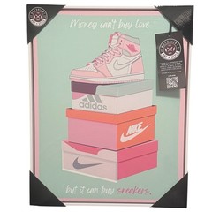 NOTORIART 🔥Nike Air Jordan 🔥Adidas Sneaker Head Wall Canvas Art W/frame