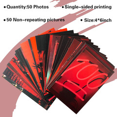 50PCS Red Neon Aesthetic Pictures Wall Collage Kit, Neon Red Photos Collections