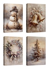 32″x48″ – Merry Christmas Canvas Print Wall Art – Xmas Celebration Home Decor