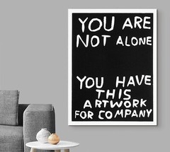 David Shrigley Not Alone Art Print | Mounted Canvas | Framed Canvas |Acrylic