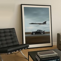 911 Car Fighter Jet Canvas Wall Art Motivational Office Decor Poster