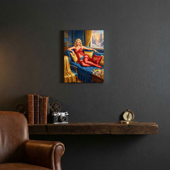 Supergirl Adult Canvas Print 12×16 – Vintage Retro Pin-Up Wall Art Decor