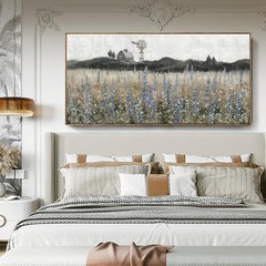 Rustic Farmhouse Lavender Field Wall Art 60″x30″