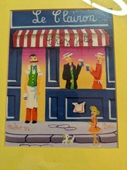Vtg Cute Set Of 2 Paris Cafe Prints Metal Frame 8.5×10 Inch