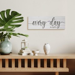 Every Day is a Gift Signs Wall Decor Inspirational Quotes Wall Plaques Family…