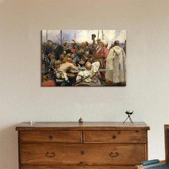 32″x48″ Ilya Repin Wall Art Canvas Print – Reply of the Zaporozhian Cossacks