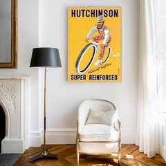 Hutchinson Super Reinforced Libeaux (France) Bicycle 19 Retro Vintage Poster Pri