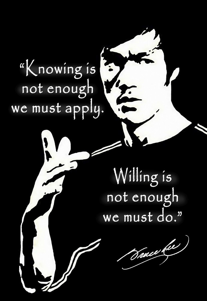Bruce Lee Knowing Poster Print & Unframed Canvas Prints