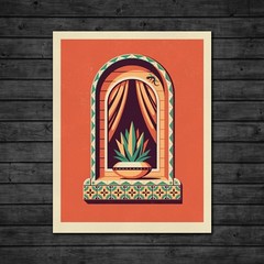 DKNG Jalisco (11″x14″ Southwestern/Mexico Cactus Silkscreen Print/Poster)