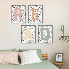 Classroom Decor, Boho Classroom Must Haves Homeschool Wall Decor Set of 4, Re…