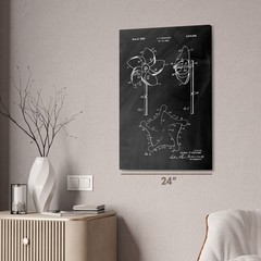 Pinwheel Patent Wall Art: Daycare Decor, Teacher Gifts, Toy Room Decor