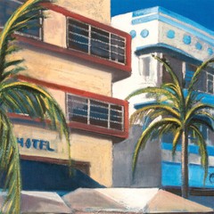 24W»x24H» VESPA IN MIAMI by DIDIER LOURENCO – FLORIDA STREETS CHOICES of CANVAS