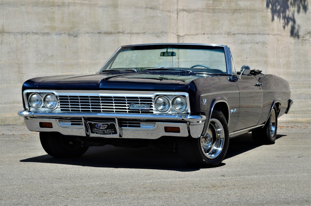 1966 Chevy Impala SS black front | 24×36 inch POSTER | classic
