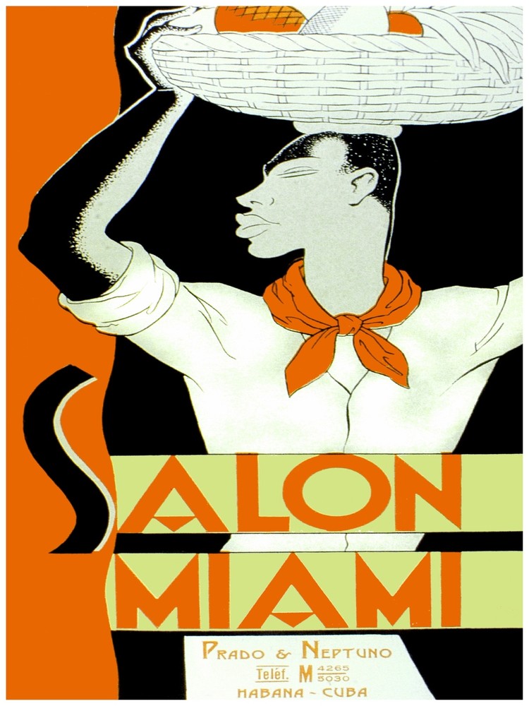 Decoration Poster.Interior design.Room art.Salon Miami.Fruit seller.7283