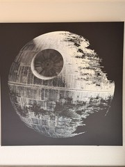 Death Star Canvas Art Poster Print Home Wall Decor Star Wars LED Pottery Barn