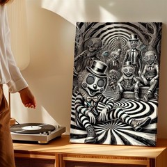 Wall Art Creepy Clown Poster Black White Surreal Gothic Horror Carnival Print