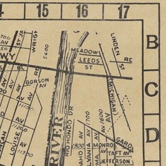 City of Compton Map, Los Angeles, California circa 1946 – 24 inches x 24 inches