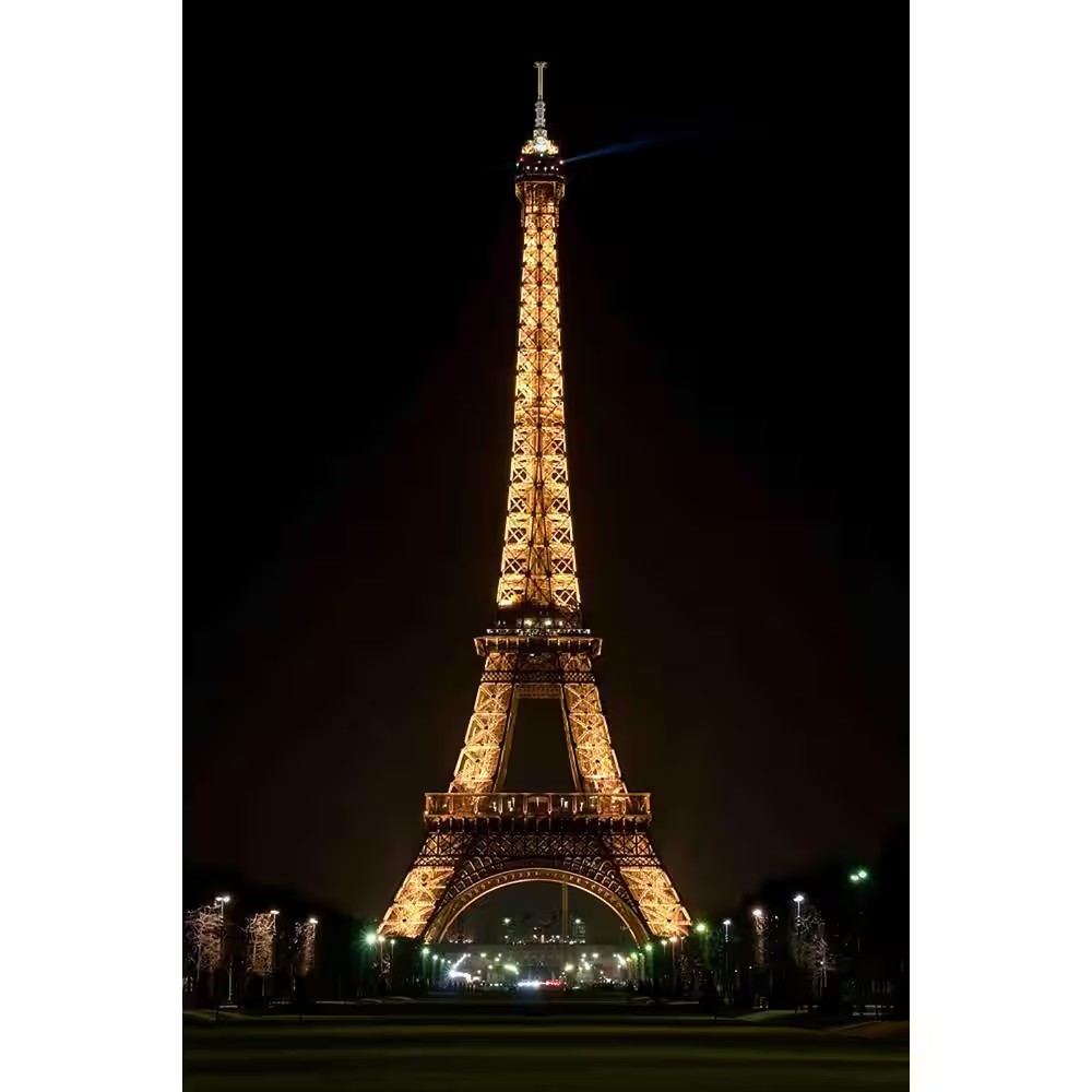 23.5 In. X 15.75 In. LED Lighted Famous Eiffel Tower Paris France at Night Canva