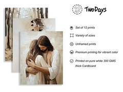 Jesus Christian Wall Art – Religious Artwork for Home Decor, Christ God Scrip…