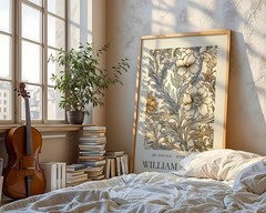 William Morris Floral Wall Art Art Nouveau Botanical Wallpaper Print