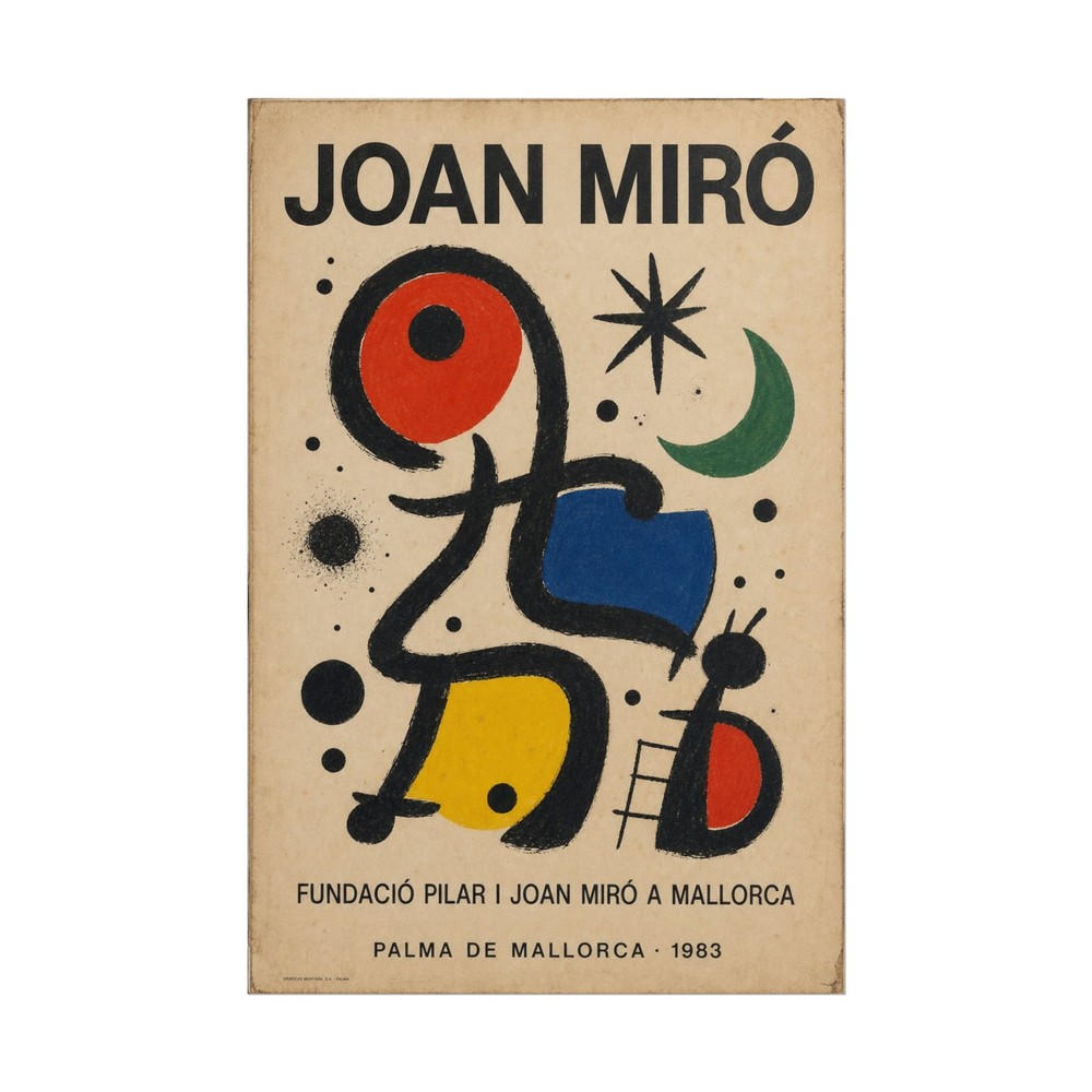 Joan Miró Exhibition Poster 1953- Rolled Poster – Art Decor for Art Lovers