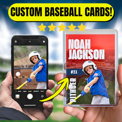 Custom Baseball Card Personalized Name Number Photo Trading Card Gift