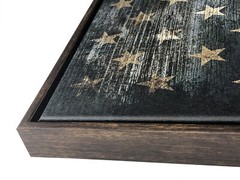 Framed Canvas Wall Art Print Picture Home Office Decor Vintage American Flag