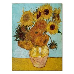 Wieco Art Sunflower by Vincent Van Gogh Oil Paintings 16″L x 12″W, Yellow