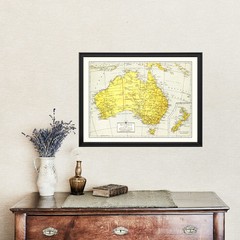Old Map of Australia 1943 – Vintage Australia Art Wall Decor
