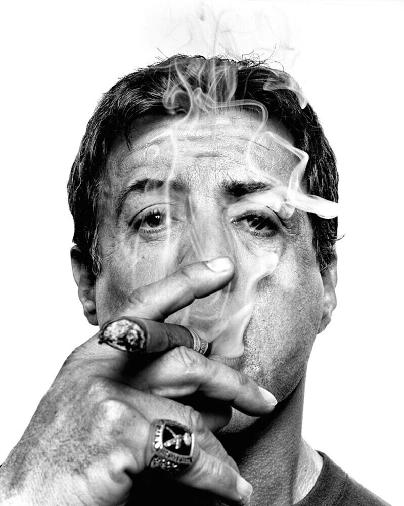 Sylvester Stallone Smokin’ a Cigar Photo Print Poster Rocky Balboa John Rambo