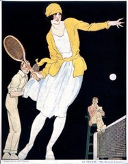 Tennis – René Vincent 1921 Art Deco Fashion Sport Scene Print Clubhouse Decor