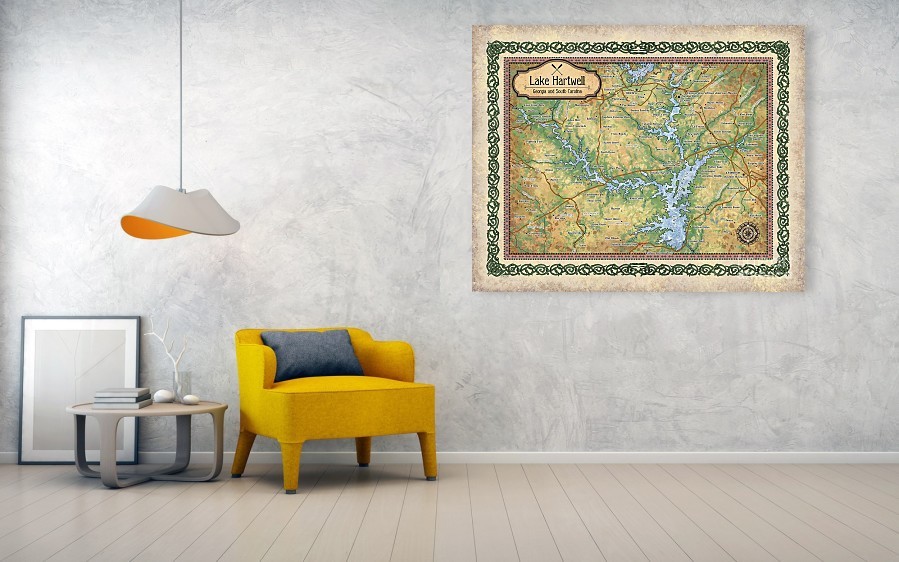 Lake hartwell, Georgia lakes Art Print Poster Wall D�cor Gift Unframed~Free Ship
