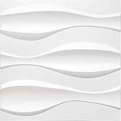 19.7″ x 19.7″ (Pack of 12) Wall Panel Wave, White