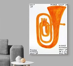 Shut Up Art Print | Mounted Canvas | Framed Canvas |Acrylic David Shrigley