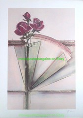 ROSES Silver Foil MIRAGE ED. Gallery Print Poster TYLER DEAN Art AUTOGRAPHED