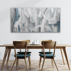 Blue Abstract Canvas Wall Art for Living Room & Office 24″ x 48