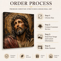 Jesus Crown of Thorns Canvas Wall Art Christian Religious Portrait Faith Home