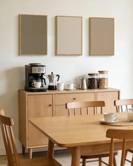 PHOPAGO Boho MidCentury Modern Framed Wall Art Minimalist Abstract Neutral Li…