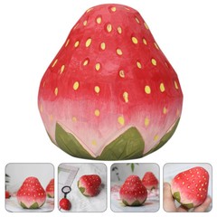 Wood Carving Strawberry Ornament Delicate Wood Strawberry Statue Adornment