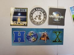 Flat Earth Stickers 🌎 VARIETY PACK of TEN (10) ** WORLDWIDE 🌐 SHIPPING **