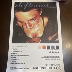Deftones Around The Fur Album 8” X 12” Canvas Vinyl Print