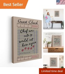 Vintage Chef ‘Would Eat Here Again’ Canvas Art – Chic 11×14 Framed Print