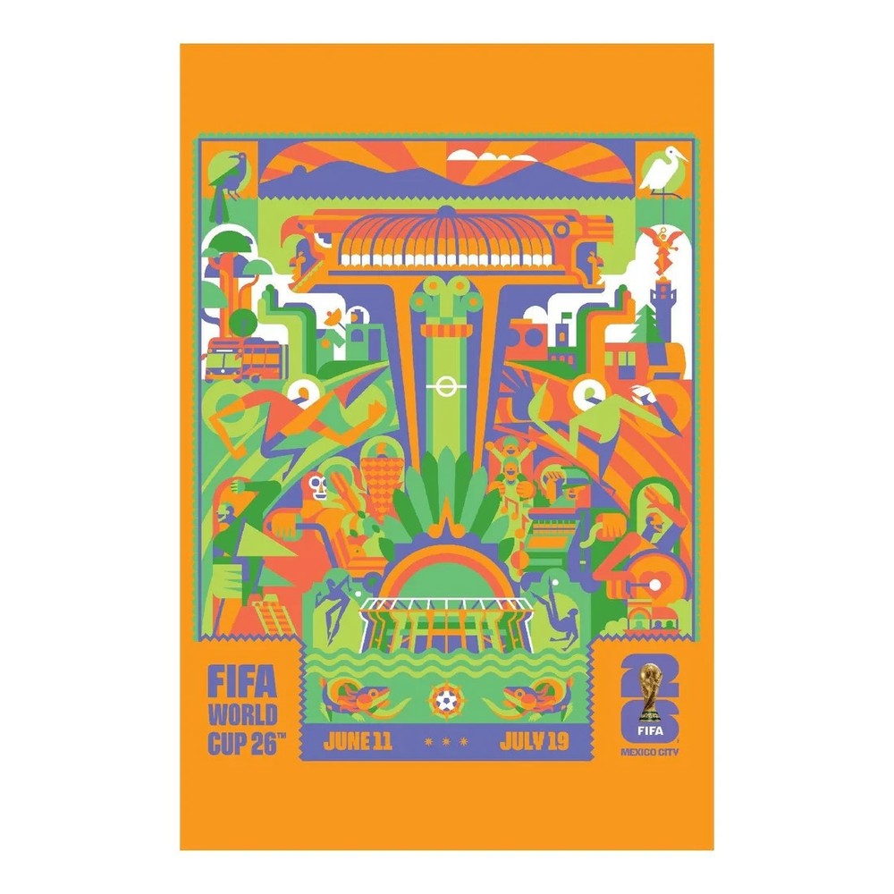 Official FIFA World Cup 2026 Mexico City Poster Large 24×36 Edition FREE SHIPPIN