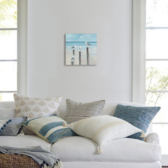 Coastal Seagull Poster Decor- Seabird Canvas Beach Wall Art, Lake and Sea Ocean