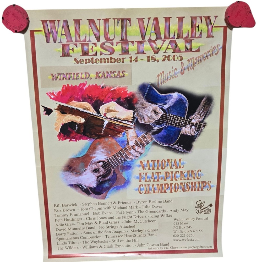 Walnut Valley Festival 2005 Poster Bluegrass Music Winfield Kansas